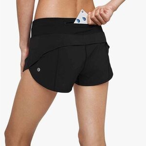 lululemon athletica Women's Black Running Shorts